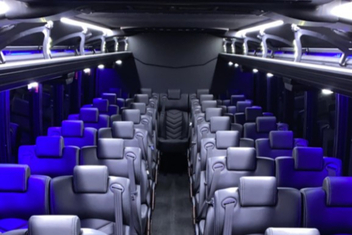 Miami Beach Charter Bus Interior