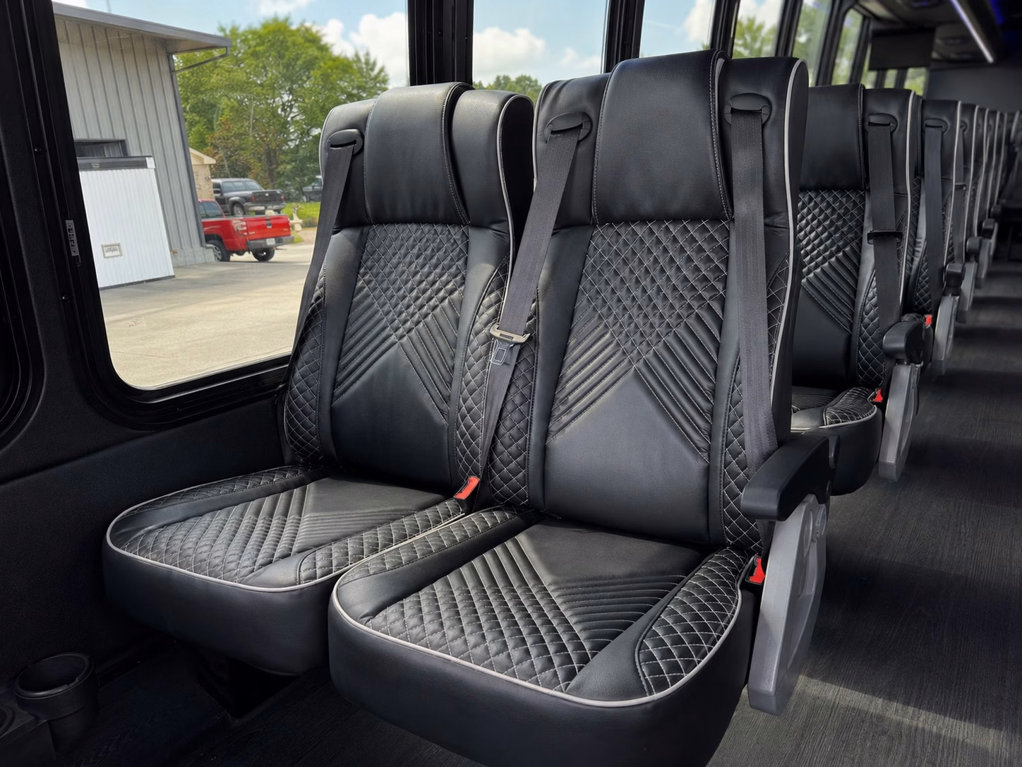 56 passenger charter bus interior
