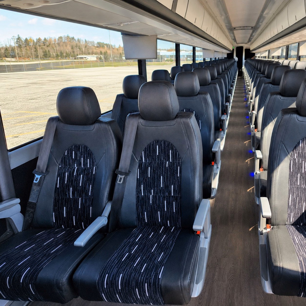 miami beach charter bus interior