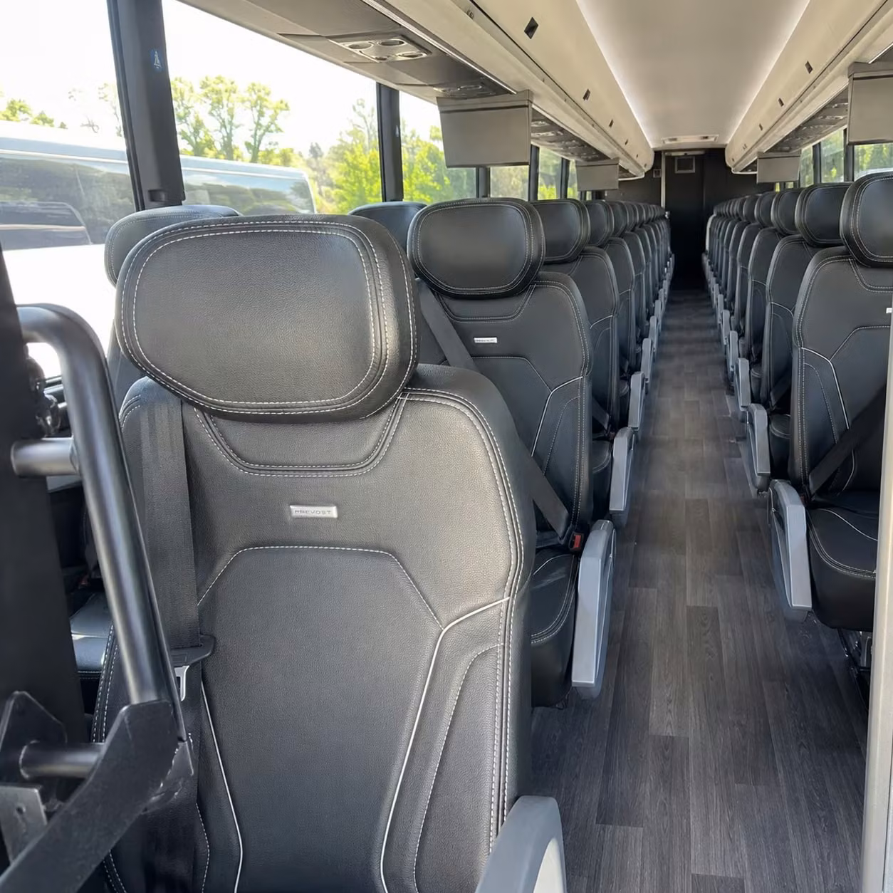 miami beach charter bus rental interior